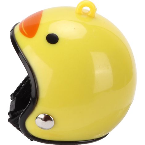 Casque pour poule, petit accessoire de tête amusant pour petits animaux de compagnie (poules et oiseaux), canard jaune (1/5)