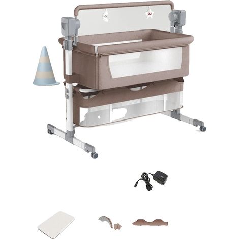 Lit pour bébé, Hauteur réglable, Télécommande incluse (1/2)
