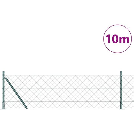 Maison Exclusive - Geschweißter Drahtzaun mit Betonfundament 10 x