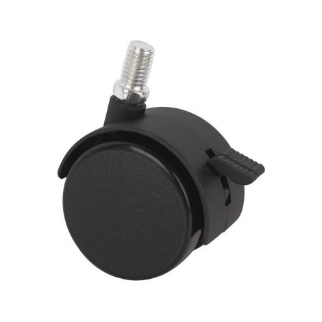 Rueda de plástico con tornillo y freno diámetros desde 30 mm hasta 50 mm para pesos desde 15 kg hasta 25 kg Ø50mm - Tornillo 10X15