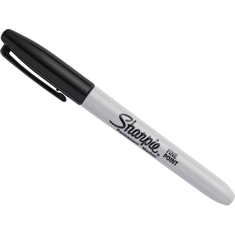 Fine Tip Permanent Marker Black (1/4)