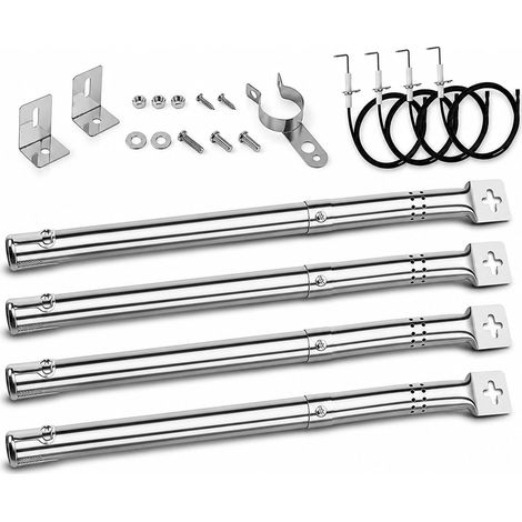 Lot de 4 brûleurs à gaz universels de 31 cm à 45 cm - Accessoires réglables en acier inoxydable (1/5)