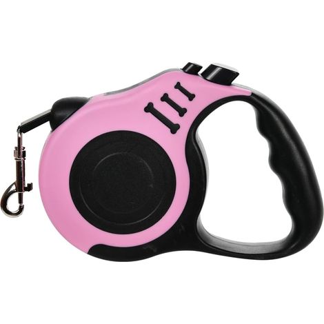 Laisse rétractable pour chien, tracteur télescopique automatique, ruban pour chien, ruban pour animaux de compagnie 16 pieds, durable et pratique, avec poignée antidérapante, convient aux chiens de pe (1/5)