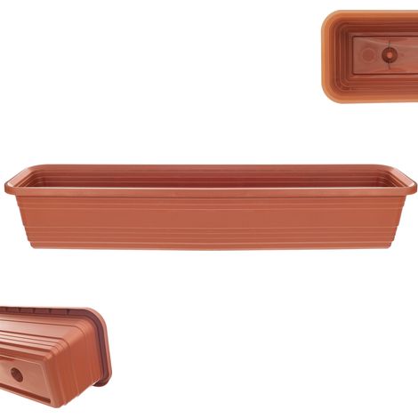 KADAX Blumenkasten, Balkontopf aus Kunststoff, Witterungsbeständiger Pflanzkasten, Blumentopf, Gelän