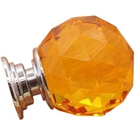 Poignées de porte en cristal à motif diamant, boutons verre (1/3)
