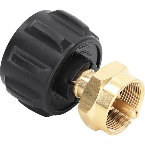 Adaptateur de remplissage QCC1 raccord laiton pour bouteille gaz propane 1lb raccordement type 1 camping barbecue (1/5)
