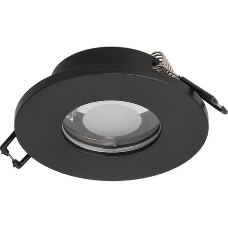 Spot encastré de salle de bain IP44 rond aluminium noir 12V/230V (GU10/MR16) OPIL OV - EDO Solutions (1/5)