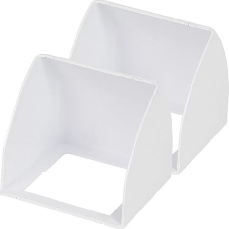 Lot de 2 Cache-sonnette, Plastique ABS Blanc, Résistant Intempéries, Protection Pluie, Pour Sonnette Extérieure et Contrôle d'Accès (1/5)