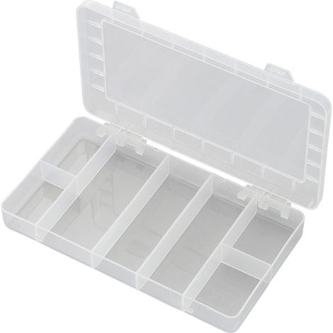TRU COMPONENTS PP07-01 Sortimentskasten (L x B x H) 192 x 110 x 24 mm Anzahl Fächer: 7 feste Unterte