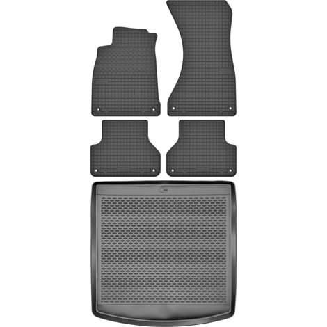 Set di tappetini in gomma per auto e tappetino per bagagliaio per Audi A4 B9 Kombi dal 2015