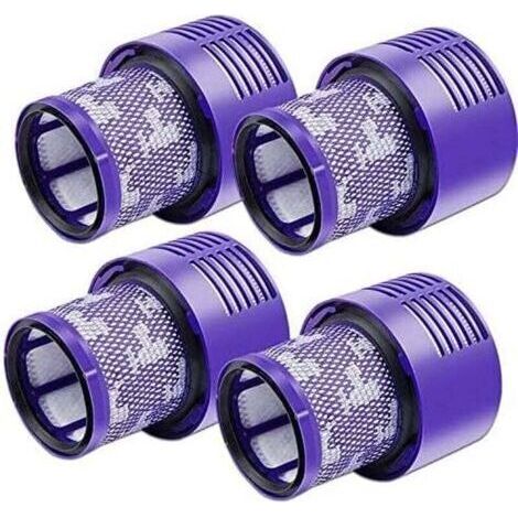 Accessoires pour aspirateurs, lot de 4 filtres V10 pour aspirateurs Dyson, lot de 4 filtres de rechange pour aspirateurs Dyson V10, V10 Absolute, V10 Animal, V10 Motorhead et SV12, pièce détachée pour (1/5)