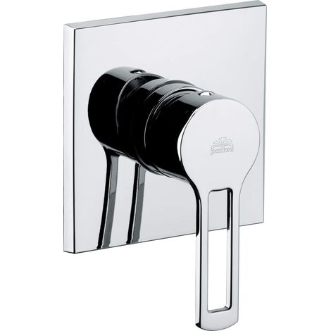 Monomando de ducha empotrado con placa de acero Paffoni Ringo RIN010CR/M  Cromo - RINGO - acero inoxidable - 1 Salida