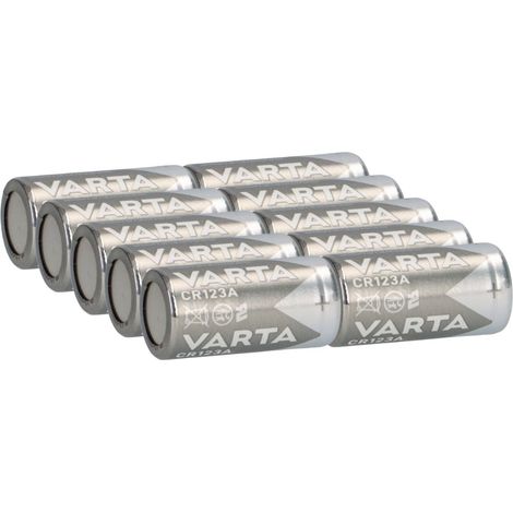 10x Varta Photobatterie CR123A Lithium 3V 1480mAh 1er Blister (1/5)