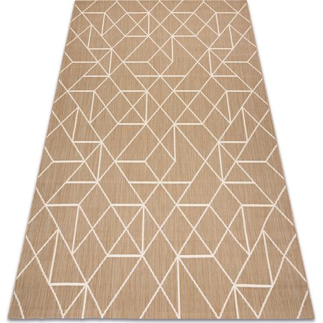 Teppich FLAT 48959265 Geometrische naturbeige Schnur beige 80x150 cm
