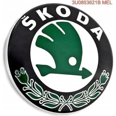 Emblème de voiture (2 pièces) pour modèles Skoda (90 mm x 80 mm). capot et coffre. couleur B