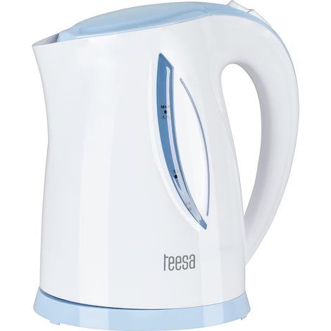 Bouilloire électrique TEESA, 2200 W, blanche, 1,7L (1/4)