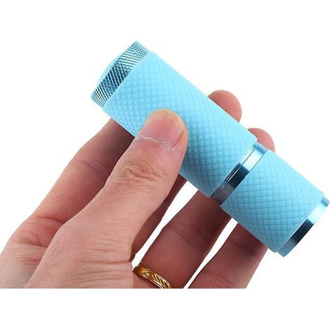 1pcs Bleu Mini Lampe De Poche, Lampe Torche Led, Lampe De Poche Enfant Avec Poigne Fluorescente Pour Camping Lecture Promenade Randonne Travail (1/5)