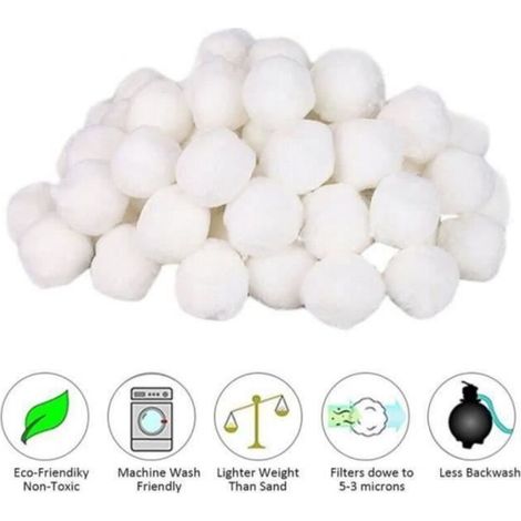 MATÉRIEL - PRODUIT D'ENTRETIEN POUR ÉQUIPEMENT DE PISCINE Boule filtrante réutilisable 700g pour piscine et aquarium (1/4)