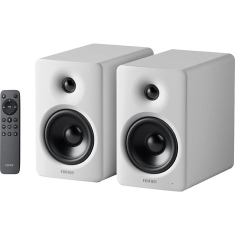 Enceintes de bibliothèque, 100W RMS, Hi-Res Audio, LDAC, Bluetooth 6.0, HDMI eARC, Optique, USB-C, AUX, Sortie Caisson, Télécommande-Blanc (1/5)