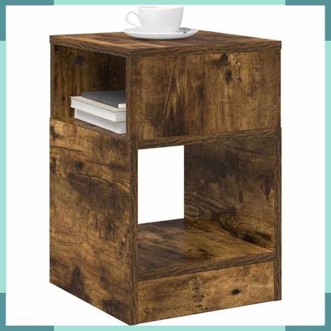 Table d'appoint - 890905 - Chêne fumé - Bois d'ingénierie - 2 pièces (30,5 x 30 x 45 cm) (1/5)