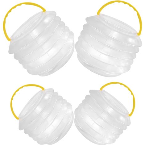 Seau à Laver Pliable en Plastique Transparent pour Pinceaux de Gouache, Portable avec Poignée, pour Voyage et Paquet de Peinture, Lot de 4 Pièces Couleur Couleur Aléatoire (1/5)