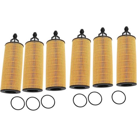 6-teiliges Ölfilterset für Jeep Grand Cherokee WK2 360 4CC Motoren (2010–2019/2014–2017), Teilenummern: 68191349AA 68191349AC