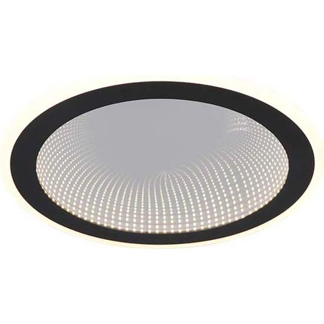 Reality LED Deckenleuchte Glace 21,5W schwarz Metall warmweiß-kaltweiß (1/5)