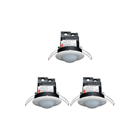 B.E.G - LOT de 3 Du00e9tecteurs de mouvement avec zone de du00e9tection circulaire - Plafond - Blanc - Encastru00e9 - Ru00e9f. : 92197x3 (1/3)