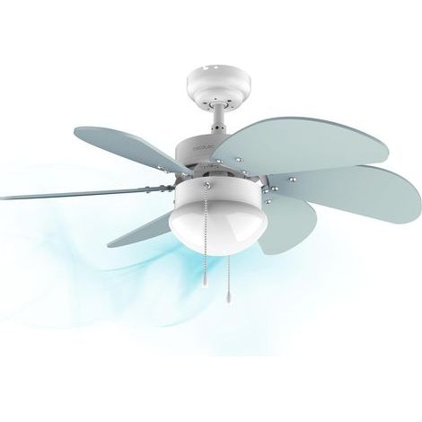 Ceiling fan, 50 W, 92 cm diameter, 6 reversible blades, 3 speeds, summer/winter function, with light, pull chain switch (1/5)