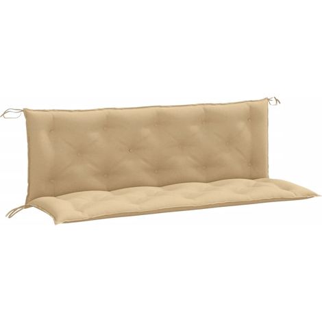 Gartenbank-Auflagen 2 Stk. Melange Beige 150x50x7 cm Stoff vidaXL