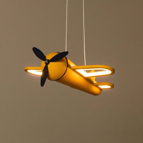 [GEBRAUCHT] B-Ware Lucide Hängeleuchte Pendellampe Kinderzimmer Led Fokker Gelb Eisen Beleuchtung
