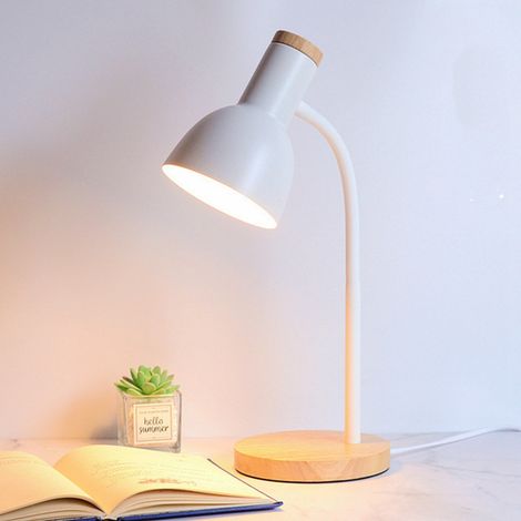Lampe de chevet LED 5W simple, orientable à 360°, protection des yeux, prise européenne. (1/5)