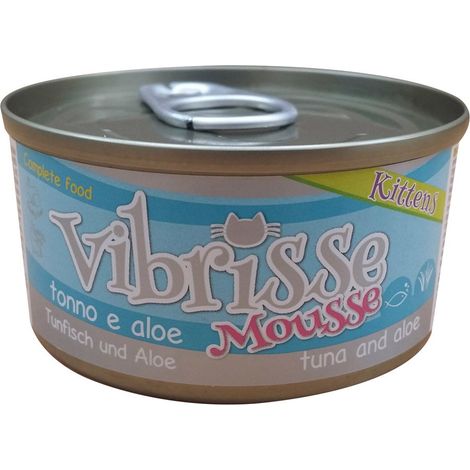 24 lattine 70 g cad.: Vibrisse Mousse Kitten tonno e aloe 24 lattine da 70 g cad.