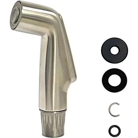 1 Douchette latérale, commande pouce, nickel brossé, anti-calcaire, pour évier de cuisine (1/5)