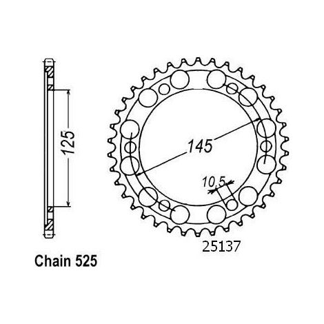 Couronne de transmission Esjot pour Moto Yamaha 850 TDM 1996 à