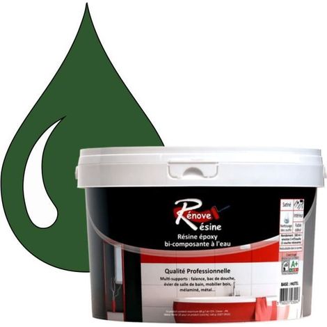 Peinture Résine - Rénove Résine 0.5L - Vert feuillage - Brillant - Universel (1/4)