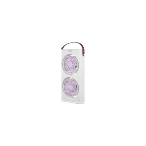 Extrem leistungsstarker, leiser Ventilator, tragbarer Tischventilator, 3 einstellbare Geschwindigkeitsstufen, 90° verstellbar (Lila) (1/5)