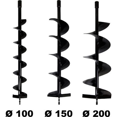 Bohrer Aufsätze für Erdbohrgerät, Durch. 100, 150, 200 mm
