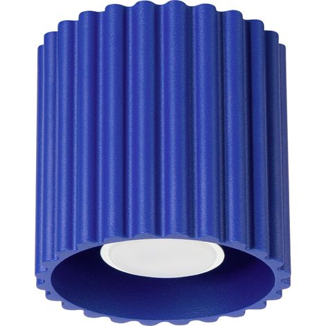 Faretto soffitto rigato tondo ultramarino 10cm GU10 Aura (1/5)