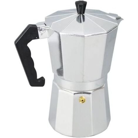 Moka Pot, Cafetiere Italienne 6 Tasses, Cafetières Italiennes Espresso, Cafetiere Moka Italienne, pour Plaques Gaz et Vitrocéramiques, 300ml, Aluminium, Argent (1/5)