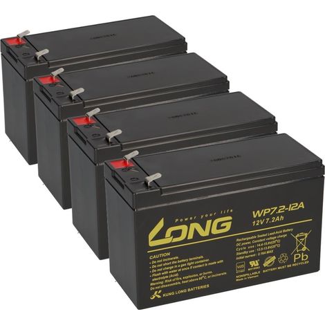 4x Kung Long WP7,2-12A F2 AGM-Akkus 12V 7,2Ah – passend für Aiptek PowerWalker VI 1500 R (1/5)