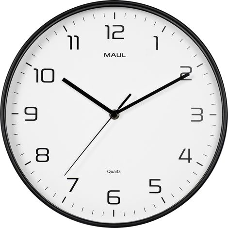 Maul 9051790 Quarz Wanduhr 30 cm x 50 mm Schwarz