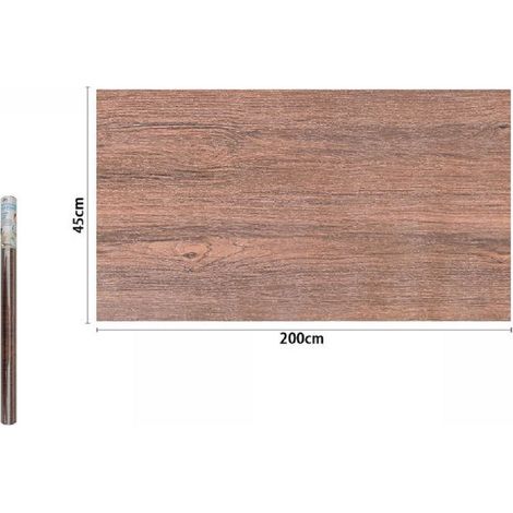 Trade Shop - Rotolo Pellicola Adesiva Parete Effetto Legno 45 Cm X 2 Mt Mobili Cassetti 71251 -
