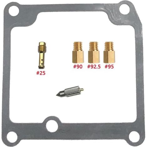 Kit de réparation de carburateur pour YB100 1987 100cc VM20 Kit de base Compatible avec YB100 carburateur VM20 monocylindre 100 cm³ joints en nitrile résistants à l'essence, gicleurs de précision