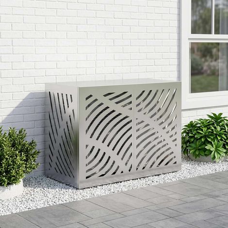 vidaXL Copertura per condizionatore d'aria Argento 90 x 40 x 60 cm