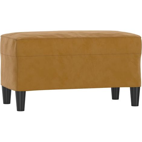 Banco marrón 70 x 35 x 41 cm terciopelo 020010690