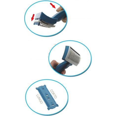 Pet zoom cepillo peine para mascotas perros y gatos quitapelos