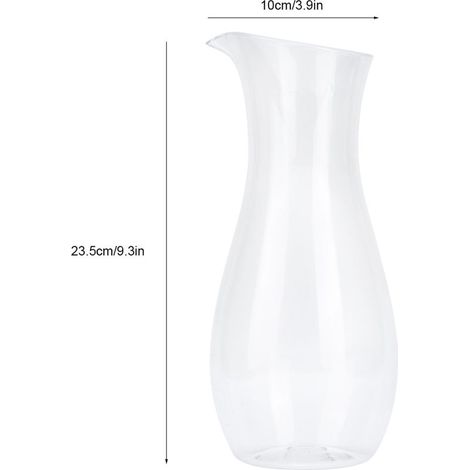 Carafe à Jus Transparente en Acrylique pour Boissons, Pichet d'Eau et Vin pour Maison et Bar (1/5)