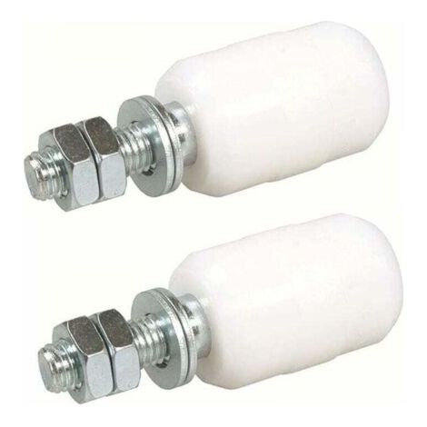 Olive De Guidage Supérieure Nylon, 2 Unitésrouleaux pour Porte Coulissante, Fixation avec Tige Filetée, Olive ou Galet de Guidage pour Portail Coulissant ou Autres Applications (40 x 60MM)