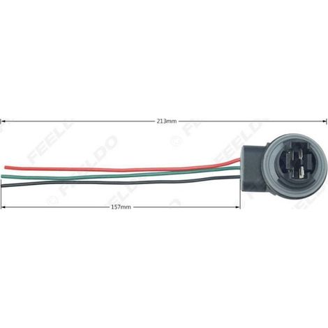 Douille - Prise Automobile - Compatible 3157 3057 3155 3357 3457 - Pour Feux Arrière Stop Position - Lot de 2 (1/5)